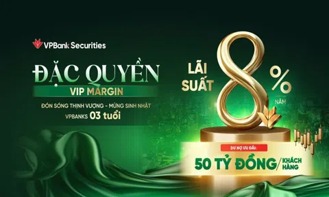 Đồng hành cùng nhà đầu tư, một CTCK tung ưu đãi margin hạn mức 50 tỷ, lãi suất 8%/năm