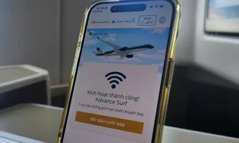 Vietnam Airlines bắt đầu kinh doanh Internet trên máy bay: 10 USD được vào web 1 giờ