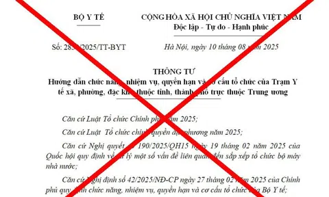 Bộ Y tế lên tiếng về văn bản giả mạo liên quan chức năng, nhiệm vụ của Trạm Y tế xã, phường