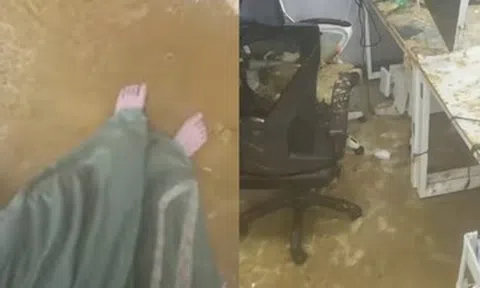 Đang học trong lớp, nữ sinh bất ngờ bị 'biển' nước thải dội xuống đầu