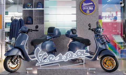 Chi tiết bộ đôi Vespa bản đặc biệt Officina 8, giá cao nhất 160 triệu