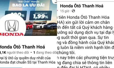 Honda Ôtô Thanh Hóa lên tiếng vụ lùm xùm báo giá lan truyền trên mạng xã hội