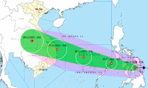 Bão Kalmaegi giật cấp 16, di chuyển rất nhanh, ảnh hưởng tới miền Trung từ đêm 6-11