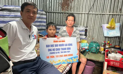 Hơn 117 triệu đồng giúp bé trai ở Đồng Tháp nuôi cha bệnh hiểm nghèo, mẹ bỏ đi