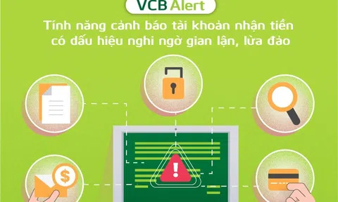 Vietcombank mở rộng tính năng cảnh báo tài khoản nhận tiền có dấu hiệu lừa đảo