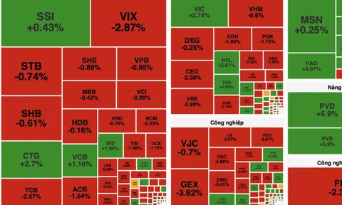 Thị trường giằng co, VN-Index tăng nhẹ gần 3 điểm nhờ lực đỡ từ nhóm trụ