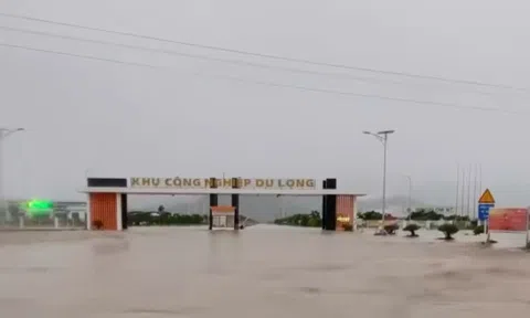 Khu công nghiệp Du Long chìm trong biển nước, 6.000 công nhân phải nghỉ việc