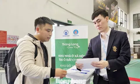 Cận cảnh bấm số, nhận hồ sơ nhà ở xã hội từ 900 triệu đồng/căn