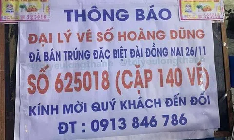 Xổ số miền Nam: Đại lý treo bảng tìm chủ nhân trúng 140 tờ vé số