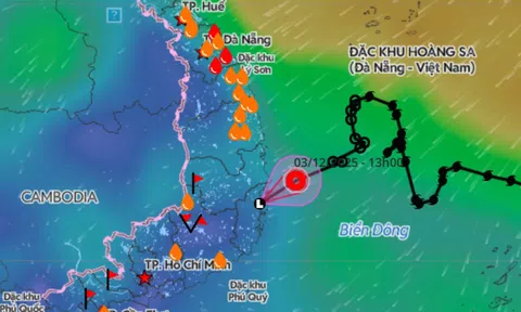 Áp thấp nhiệt đới suy yếu trên đất liền, miền Trung có nơi mưa rất to