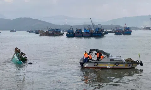 Tàu cá TPHCM chở 4 ngư dân chìm gần đảo Hòn La