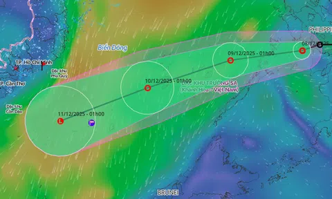 Áp thấp nhiệt đới giật cấp 8 vào Biển Đông hôm nay 8-12