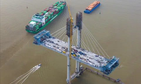 Cận cảnh cầu Phước Khánh trên cao tốc Bến Lức - Long Thành sắp về đích