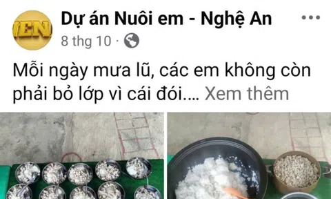 Dự án "Nuôi em - Nghệ An": Nhà trường bất ngờ nhận được tiền nhưng không rõ người gửi