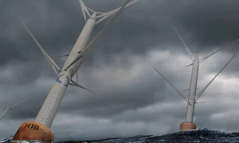 Độc đáo turbine điện gió được “trồng” lộn ngược