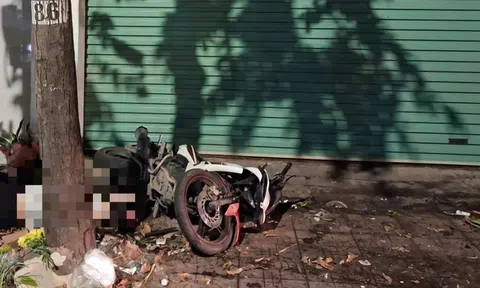 Xe máy lao lên vỉa hè ở Tây Ninh khiến 1 người chết, 1 bị thương