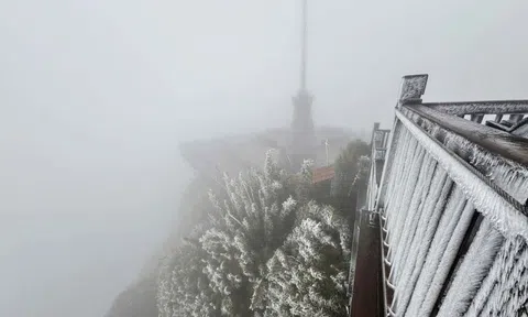 Nhiệt độ giảm xuống -3 độ C, băng giá bao phủ nóc nhà Đông Dương