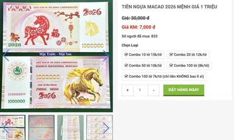 Tiền lì xì linh vật Ngựa 2026 tràn ngập thị trường