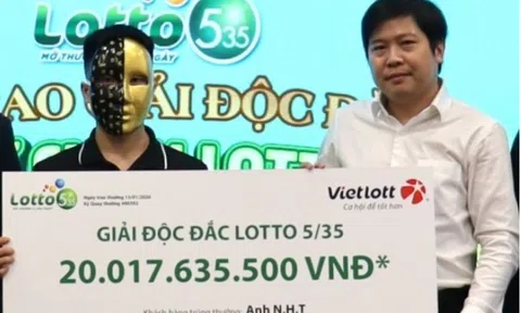 Một thanh niên trúng Vietlott hơn 20 tỉ đồng "hết sức bất ngờ"