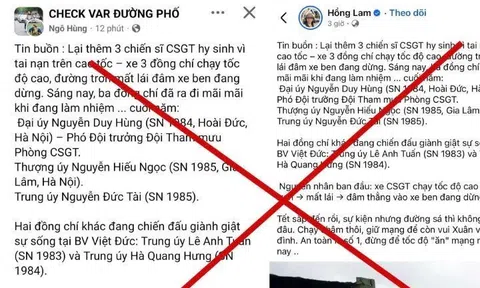 Cục CSGT lên tiếng về thông tin "3 chiến sĩ CSGT hy sinh trên cao tốc"