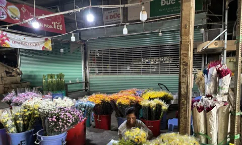 Hình ảnh khác lạ tại chợ hoa sỉ lớn nhất TPHCM trước Tết