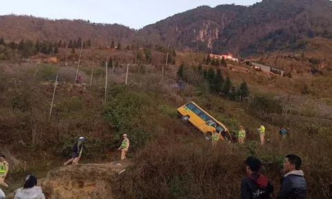 Xe khách chở khoảng 20 người nghi mất phanh gặp nạn tại Sa Pa