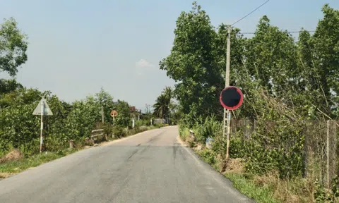 Khó hiểu biển báo tải trọng liên tục bị bôi đen trên tuyến đường phục vụ sân bay Phù Cát