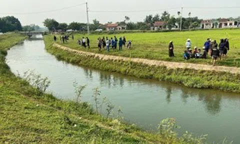 Xuống kênh thuỷ lợi để tắm, nam sinh lớp 8 đuối nước tử vong