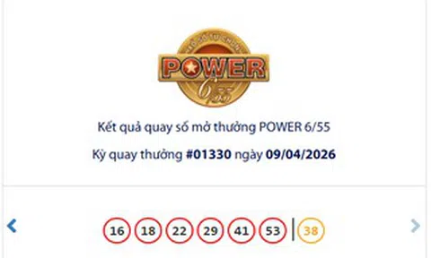 Một vé số Power 6/55 của Vietlott trúng giải Jackpot 2