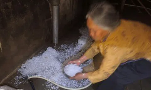 VIDEO: Chị gái nhanh trí ôm em nhỏ lao khỏi giường khi mưa đá ầm ầm dội xuống