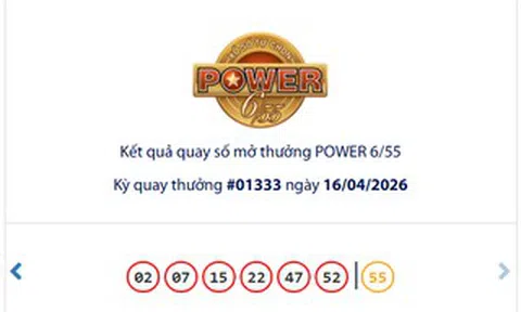 Ngày 16-4, xổ số Vietlott có vé Power 6/55 trúng giải Jackpot 1 hơn 91,8 tỉ đồng
