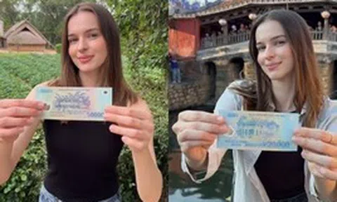 Cầm tờ 500.000, 50.000 và 20.000 đồng, cô gái Tây vỡ òa trước cảnh sắc đời thực trong chuyến hành trình xuyên Việt