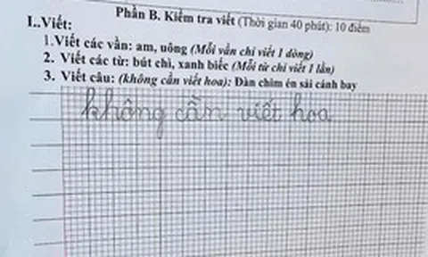 Phụ huynh khoe bài tập của con học lớp 1, dân mạng đọc xong chỉ biết ôm bụng cười: "Bảo sao mẹ không yên tâm!"
