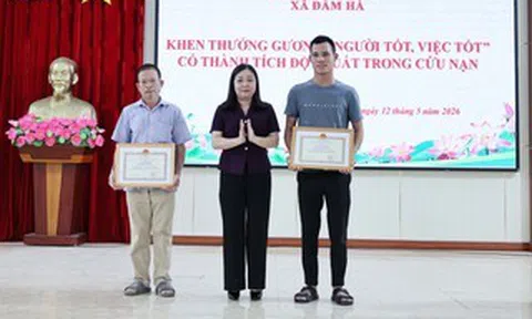 Khen thưởng 2 người đàn ông cứu cháu bé 10 tuổi đuối nước