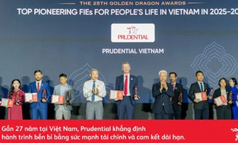 Prudential Việt Nam nhận giải thưởng Rồng Vàng 2026