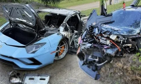 Sẽ ra sao khi 2 chiếc siêu xe Lamborghini đâm nhau?