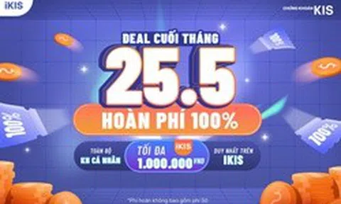 Ngày 25/5, KIS hoàn 100% phí giao dịch trên iKIS