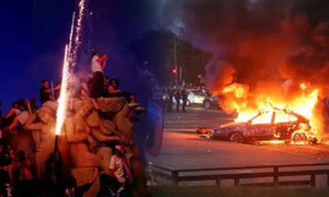 Đám đông điên cuồng đập phá, đốt xe trên đường phố Paris trong đêm ăn mừng chiến thắng của PSG: Huy động 22.000 cảnh sát, bắt 130 người