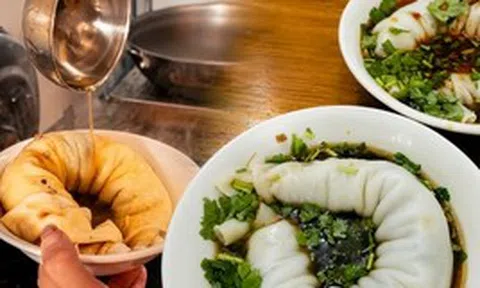 Một món ăn sáng "lạ tai" ở Trung Quốc khiến dân du lịch mê mẩn: Giống bánh cuốn Quảng Đông nhưng có một thứ làm nên khác biệt cả vùng