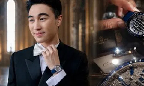 Bóc giá chiếc đồng hồ vàng trắng đính kim cương của thiếu gia trùm sòng bạc Macau trong đám cưới, nhìn con số mà hoa mắt