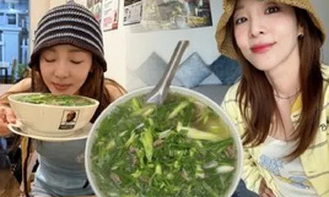 Mỹ nhân Hàn mê phở Việt, gọi bát phở ngập hành khiến dân tình gật gù: "Ăn thế này mới chuẩn!"