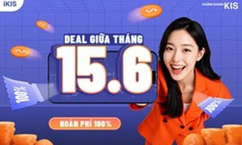 Ngày 15/6, chứng khoán KIS hoàn 100% phí giao dịch trên iKIS