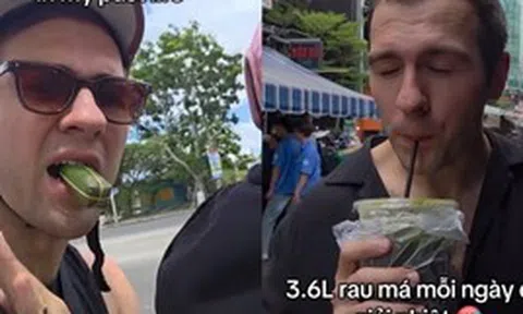 Khách Mỹ tự nhận là “Tây Thanh Hóa” gây sốt với món pizza nem chua rau má