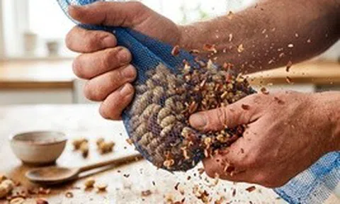 Mẹo bóc vỏ đậu phộng nhanh