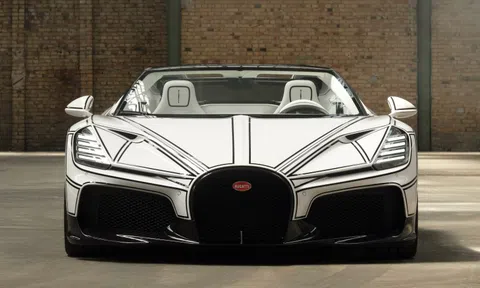 Cận cảnh siêu xe Bugatti W16 Mistral Blanc Eternel ốp gốm sứ độc nhất