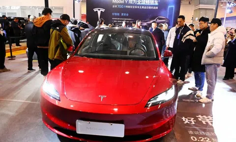 Doanh số xe điện Tesla lắp ráp tại Trung Quốc tăng mạnh
