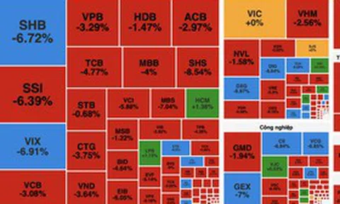 Áp lực bán tháo bủa vây, VN-Index mất gần 44 điểm