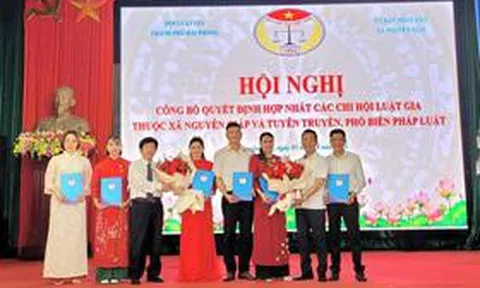 Hải Phòng: Chi hội Luật gia xã Nguyên Giáp kiện toàn tổ chức, đẩy mạnh hoạt động từ cơ sở