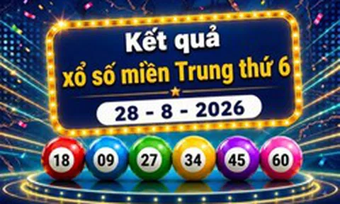 XSMT 28/8 - Xổ số miền Trung thứ 6 hàng tuần