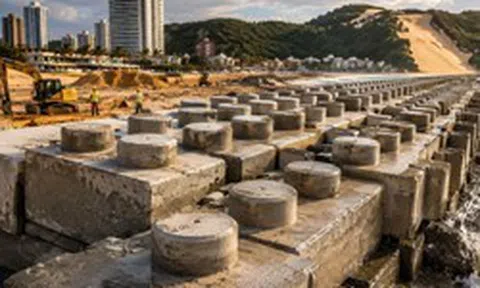 Phát hiện 19.000 khối bê tông kiểu lego được thả xuống đáy biển, một công trình lá chắn khổng lồ dần lộ diện